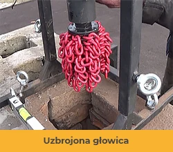 Głowica używana do frezowania komina